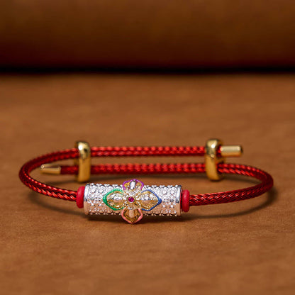 Buddhist Blessing Copper Luck Red String Bracelet