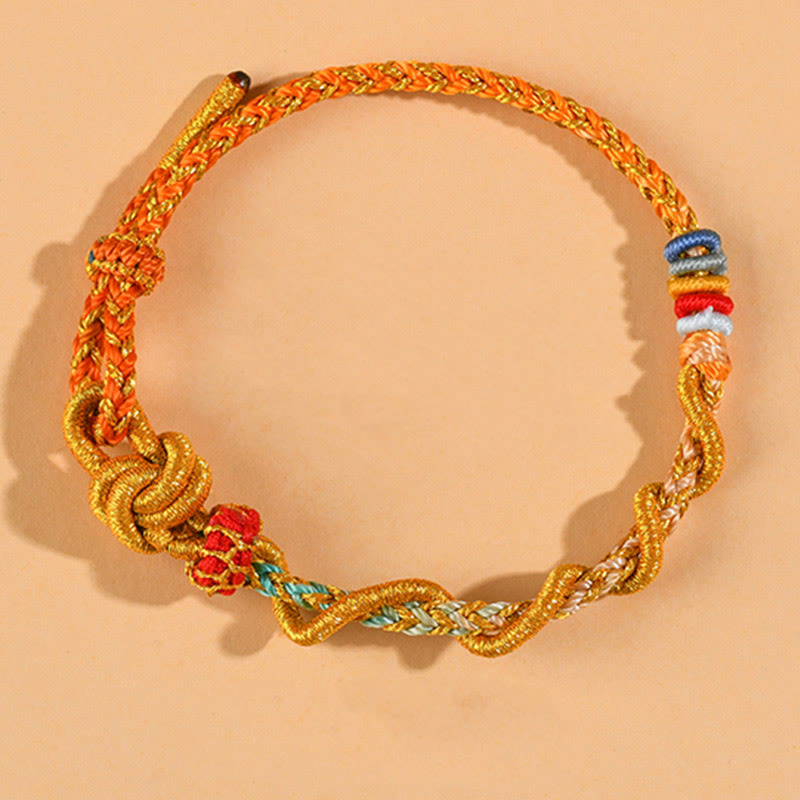 Buddhist Blessing Colorful String Snake Dragon Year of the Snake Luck Bracelet