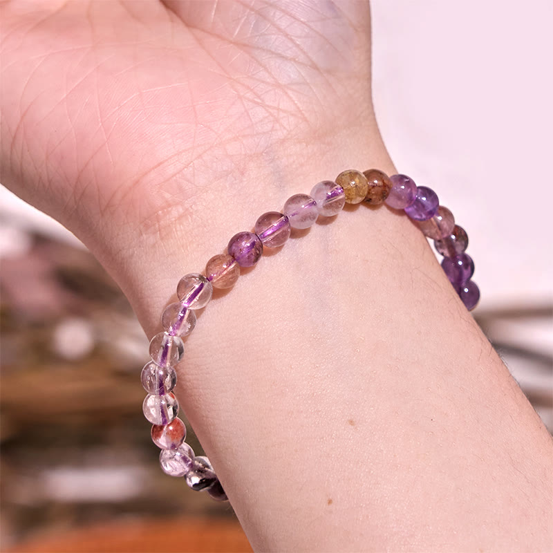 Buddhist Blessing Natural Purple Phantom Love Wisdom Bracelet