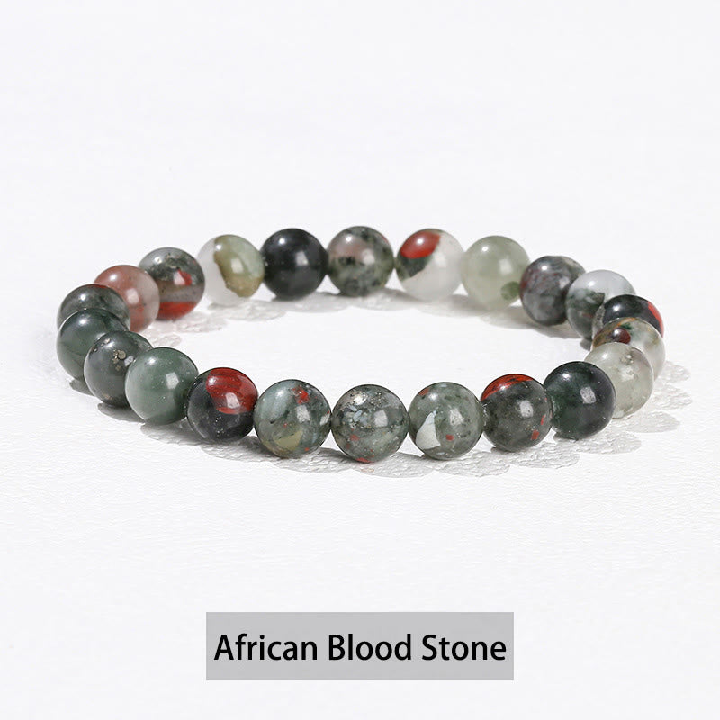 Buddhist Blessing Various Crystal Stone Amethyst Green Aventurine Rose Quartz Healing Bracelet