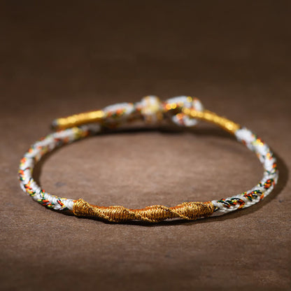 Buddhist Blessing Handmade Chinese Zodiac Natal Buddhist Blessing Luck Strength Braided Rope Bracelet