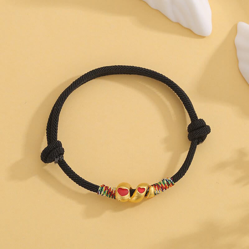 Buddhist Blessing Red String Copper Alloy Love Year Of The Snake Protection Braided Bracelet