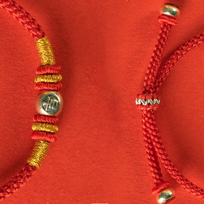 Buddhist Blessing Red String Chinese Characters Protection Bracelet