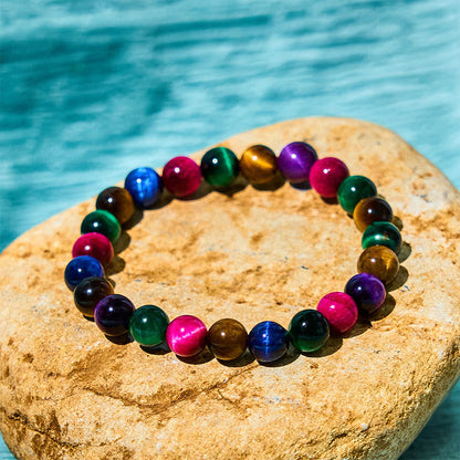 Buddhist Blessing Tiger Eye Resolve Courage Bracelet