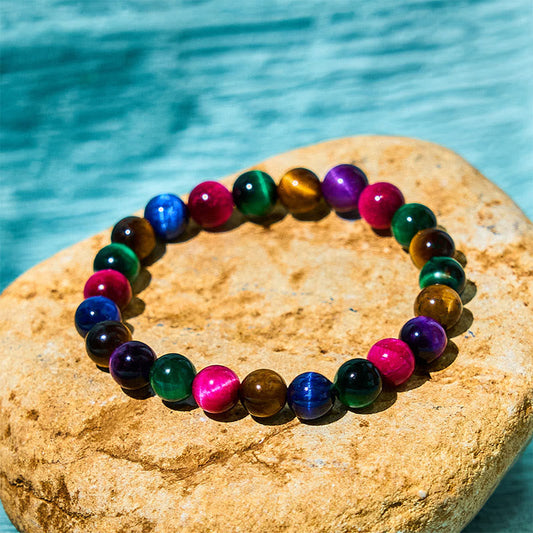 Buddhist Blessing Tiger Eye Resolve Courage Bracelet