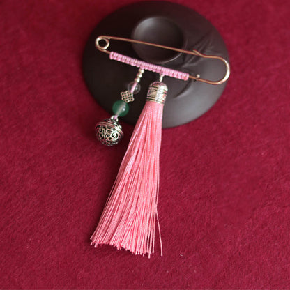 Buddhist Blessing Retro Bell Tassels Brooch