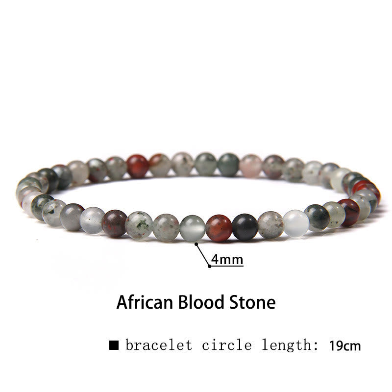 Buddhist Blessing 4mm Various Stone Crystal Mini Beads Healing Bracelet