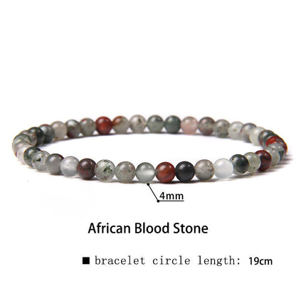 Buddhist Blessing 4mm Various Stone Crystal Mini Beads Healing Bracelet