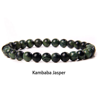 Buddhist Blessing 6mm Various Stone Crystal Black Glitter Stone Red Tiger Eye Beads Protection Bracelet