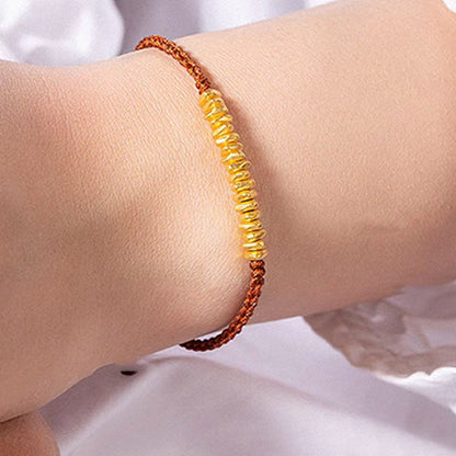 Buddhist Blessing 999 Gold Small Gold Pieces Design Handmade Protection Braided Rope Bracelet