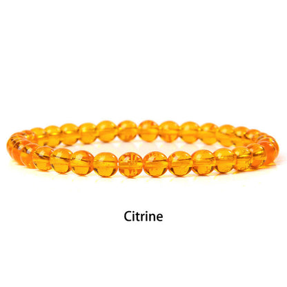 Buddhist Blessing 6mm Various Stone Crystal Black Glitter Stone Red Tiger Eye Beads Protection Bracelet