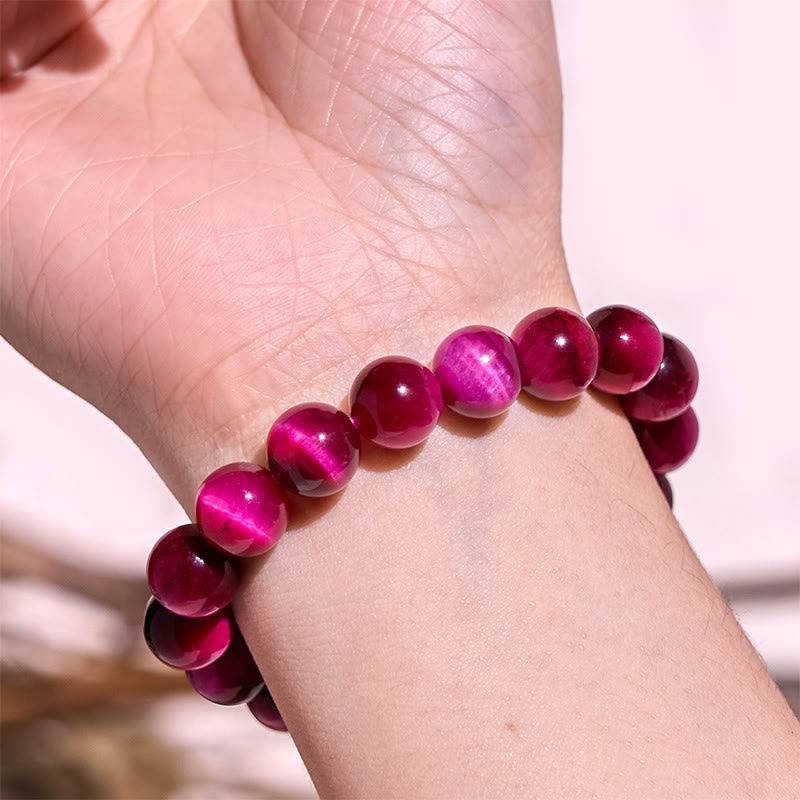Buddhist Blessing Red Tiger Eye Calm Bracelet