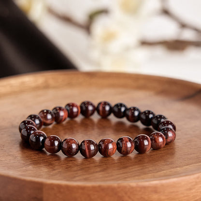 Buddhist Blessing Natural Tiger Eye Healing Bead Bracelet