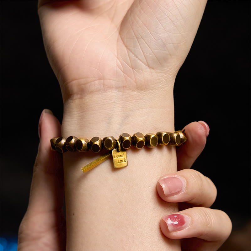 Buddhist Blessing Copper Good Luck Wealth Bracelet