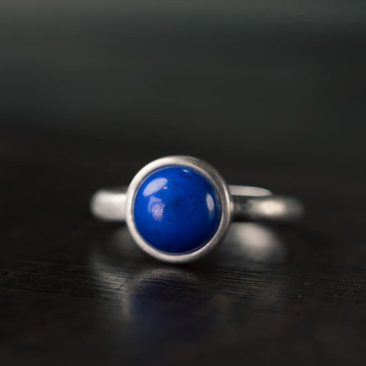 Buddhist Blessing Natural 925 Sterling Silver Lazurite Turquoise Adjustable Balance Ring