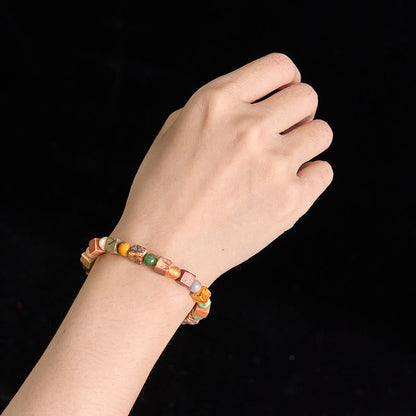 Buddhist Blessing Shoushan Stone Red Agate Prosperity Bracelet