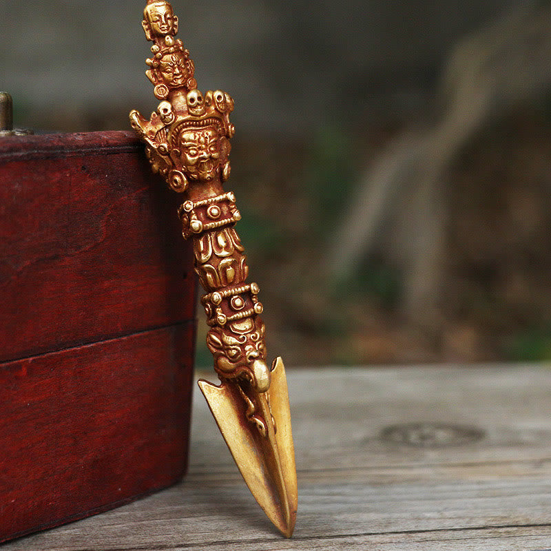 Buddhist Blessing Handmade Small Nepal Vajra Dorje Strength Copper Metal Decoration