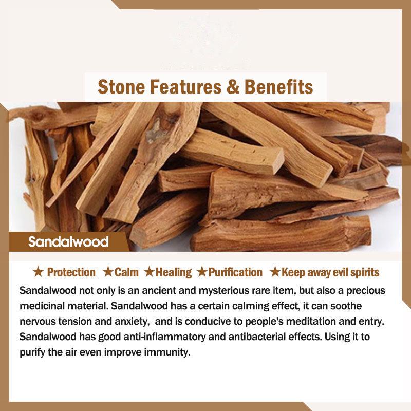 Buddhist Blessing Vintage Sandalwood Agathis Alba Ebony Wood Peltogyne Beads Healing Brooch