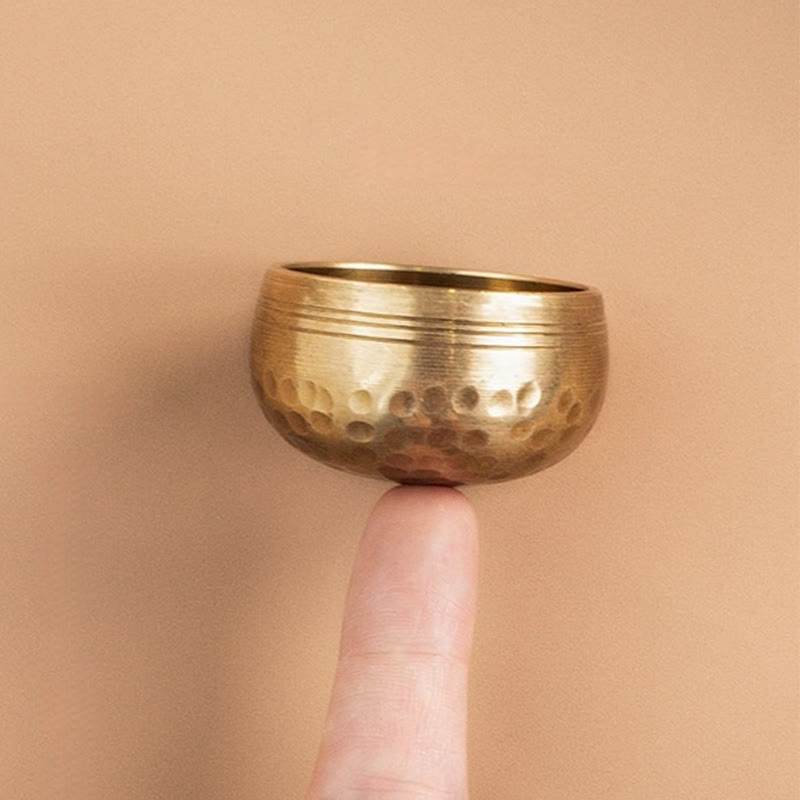 Buddhist Blessing Handmade Mini Small Singing Bowl for Healing and Meditation Sound Bowl Set 1.57*0.98 IN