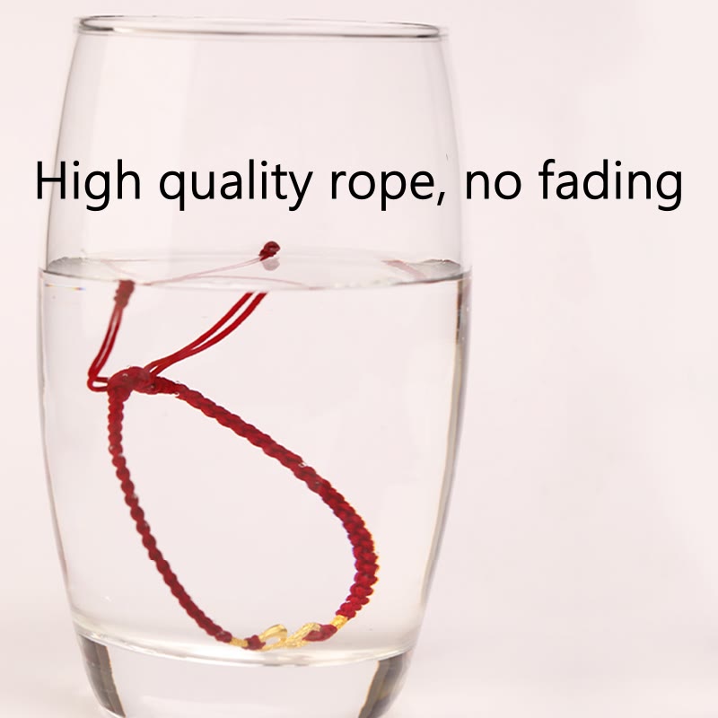 Buddhist Blessing 999 Gold Year of the Snake Eternal Endless Knot Infinity Handmade Luck Bracelet