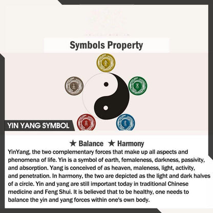 Buddhist Blessing Tibetan The Nine-word Mantra Yin Yang Pattern Titanium Steel Spinner Balance Ring