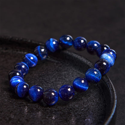 Buddhist Blessing Blue Tiger Eye Protection Bracelet