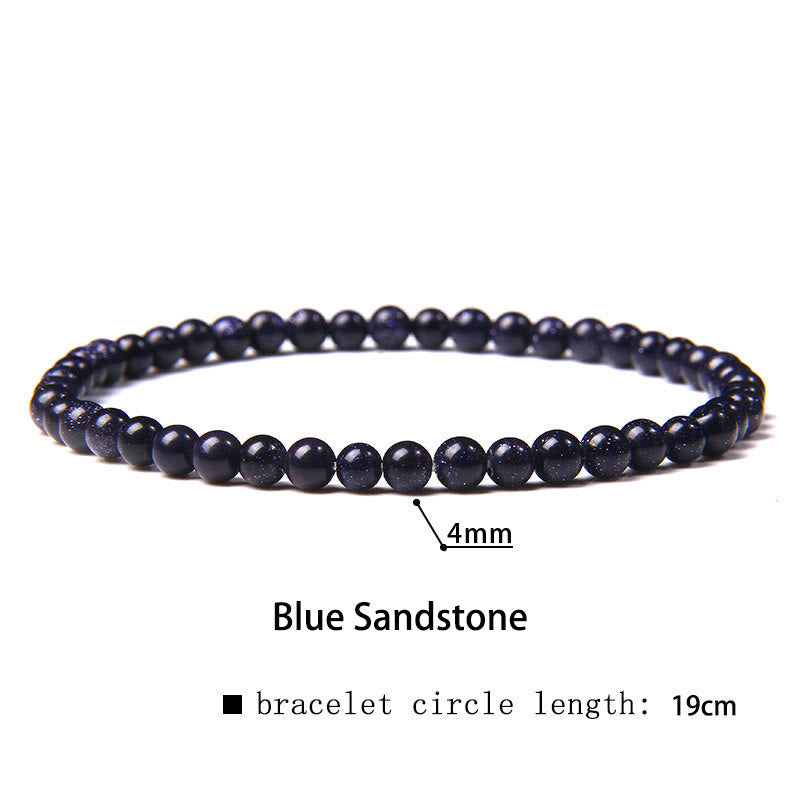 Buddhist Blessing 4mm Various Stone Crystal Mini Beads Healing Bracelet
