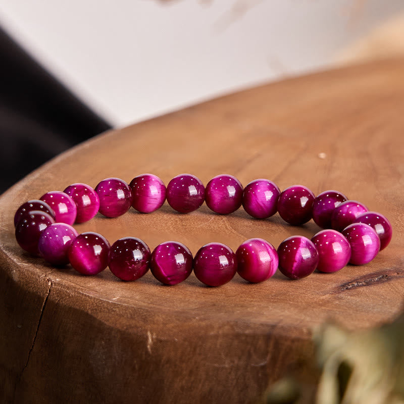 Buddhist Blessing Red Tiger Eye Calm Bracelet