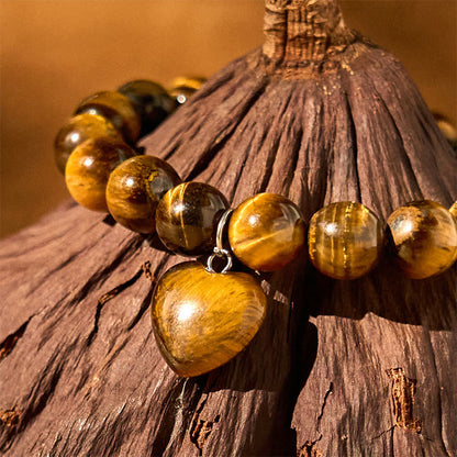 Buddhist Blessing Various Crystal Green Aventurine Love Heart Balance Bracelet