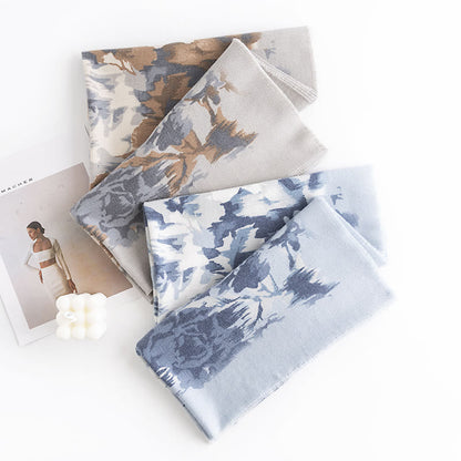 Buddhist Blessing Tibetan Shawl Ethnic Retro Rose Print Fall Winter Cozy Warm Scarf Wrap