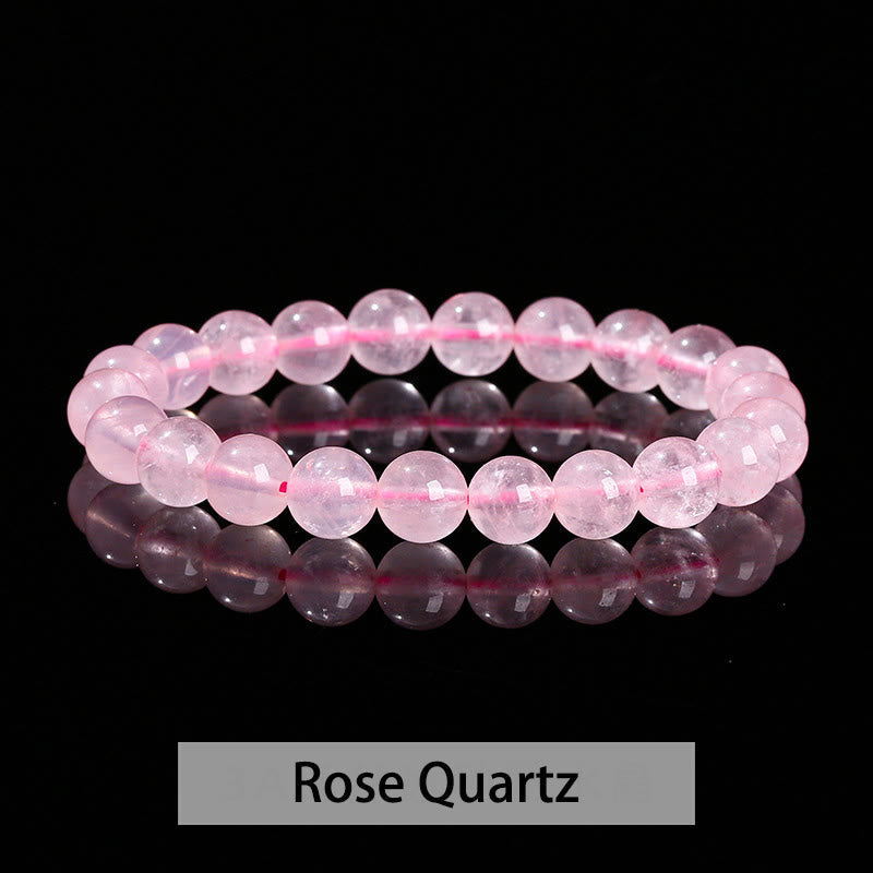 Buddhist Blessing Various Crystal Stone Amethyst Green Aventurine Rose Quartz Healing Bracelet