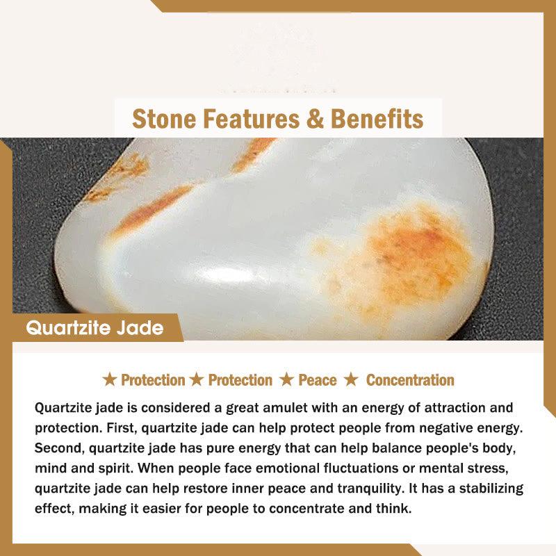 Buddhist Blessing Quartzite Jade Dyed Blue Beads Protection Bracelet