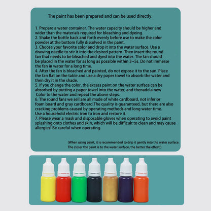 Buddhist Blessing DIY Chinese Lacquer Fan Blank Painting Handheld Fan