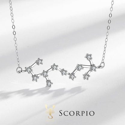 Buddha Stones 925 Sterling Silver 12 Constellations of the Zodiac Astrology Blessing Necklace Pendant