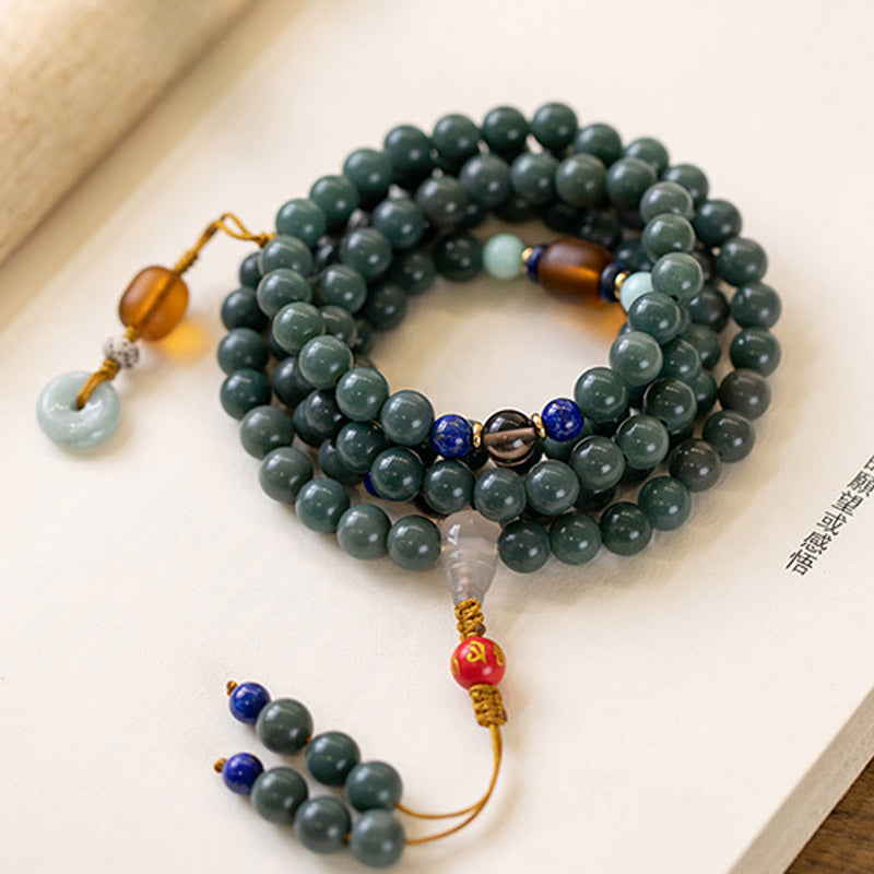 Buddha Stones 108 Beads Bodhi Seed Blessing Meditation Bracelet Mala