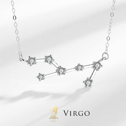 Buddha Stones 925 Sterling Silver 12 Constellations of the Zodiac Astrology Blessing Necklace Pendant