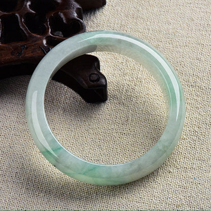 Buddha Stones Natural Jade Luck Healing Prosperity Bangle Bracelet