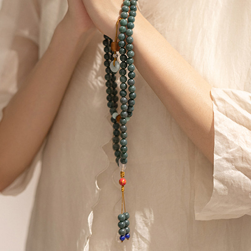 Buddha Stones 108 Beads Bodhi Seed Blessing Meditation Bracelet Mala