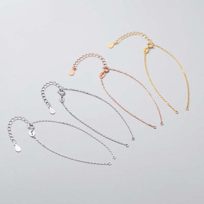 Buddha Stones 925 Sterling Silver Semi-finished Chain Blessing Bracelet