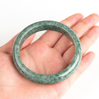Buddha Stones Natural Jade Luck Wealth Bangle Bracelet