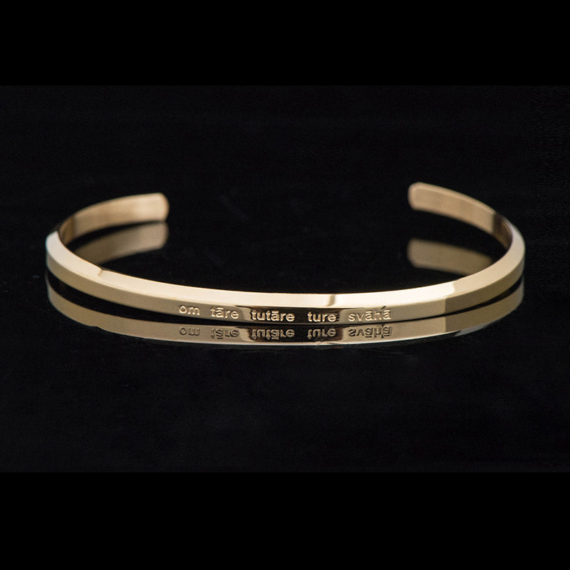 Buddha Stones Six True Words Engraving Titanium Steel Blessing Protection Bracelet