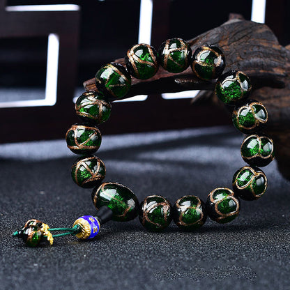 Tibetan Dragon Vein Agate Healing Bracelet